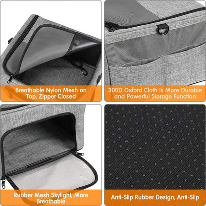 Metal Frame Pet Car Seat Carrying Bag