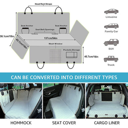Mesh Visual Window Dog Car Seat Covers