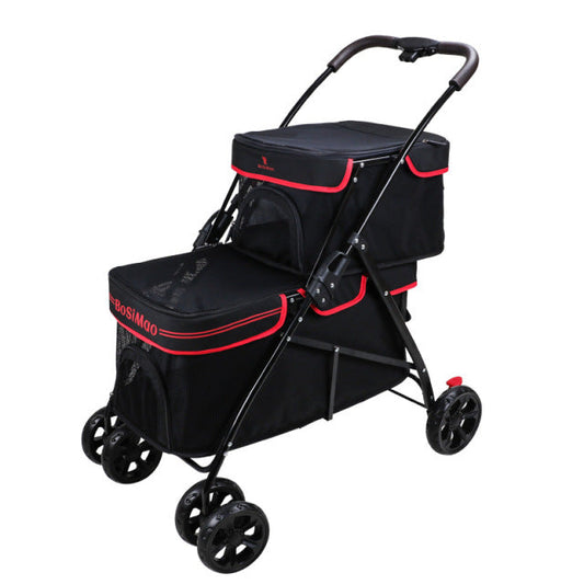 Portable Double Layer Pet Stroller