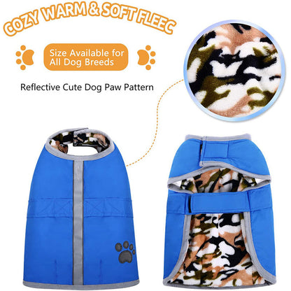 Reflective Reversible Winter Dog Clothes
