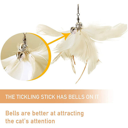 Suction Cup Natural Feather Cat Toys